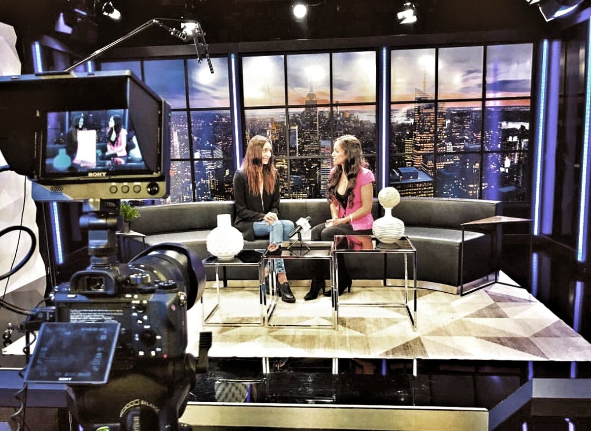 Cheryl Martinez hosting a TFT TV interview at YouTube Space New York